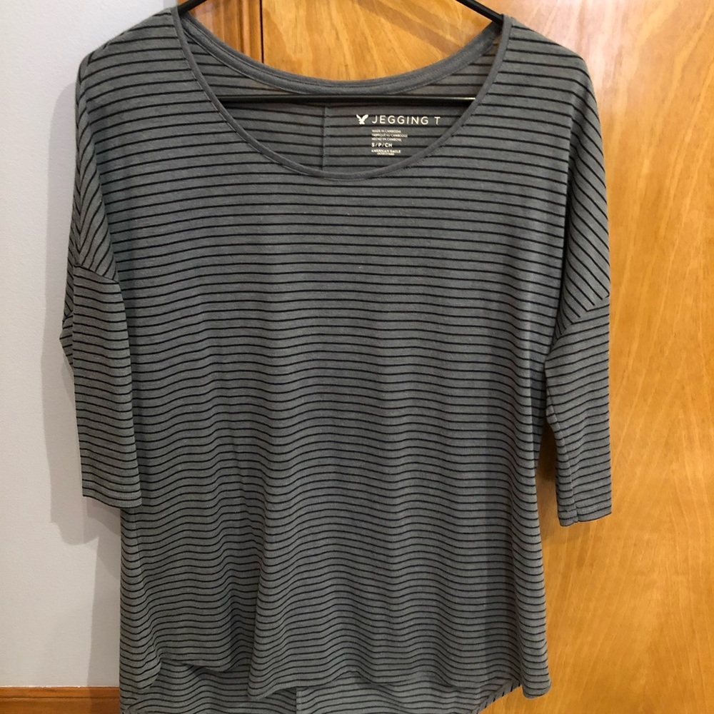 American Eagle Jegging Striped Shirt